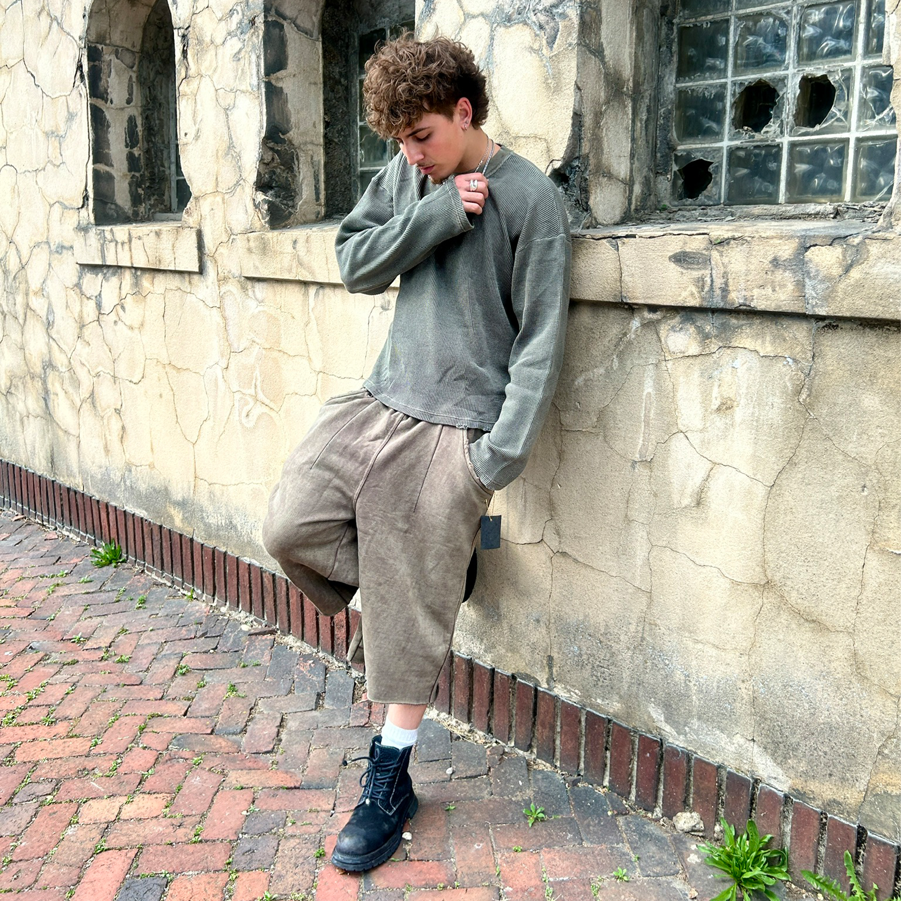 Vintage Olive SWEATSHORTS