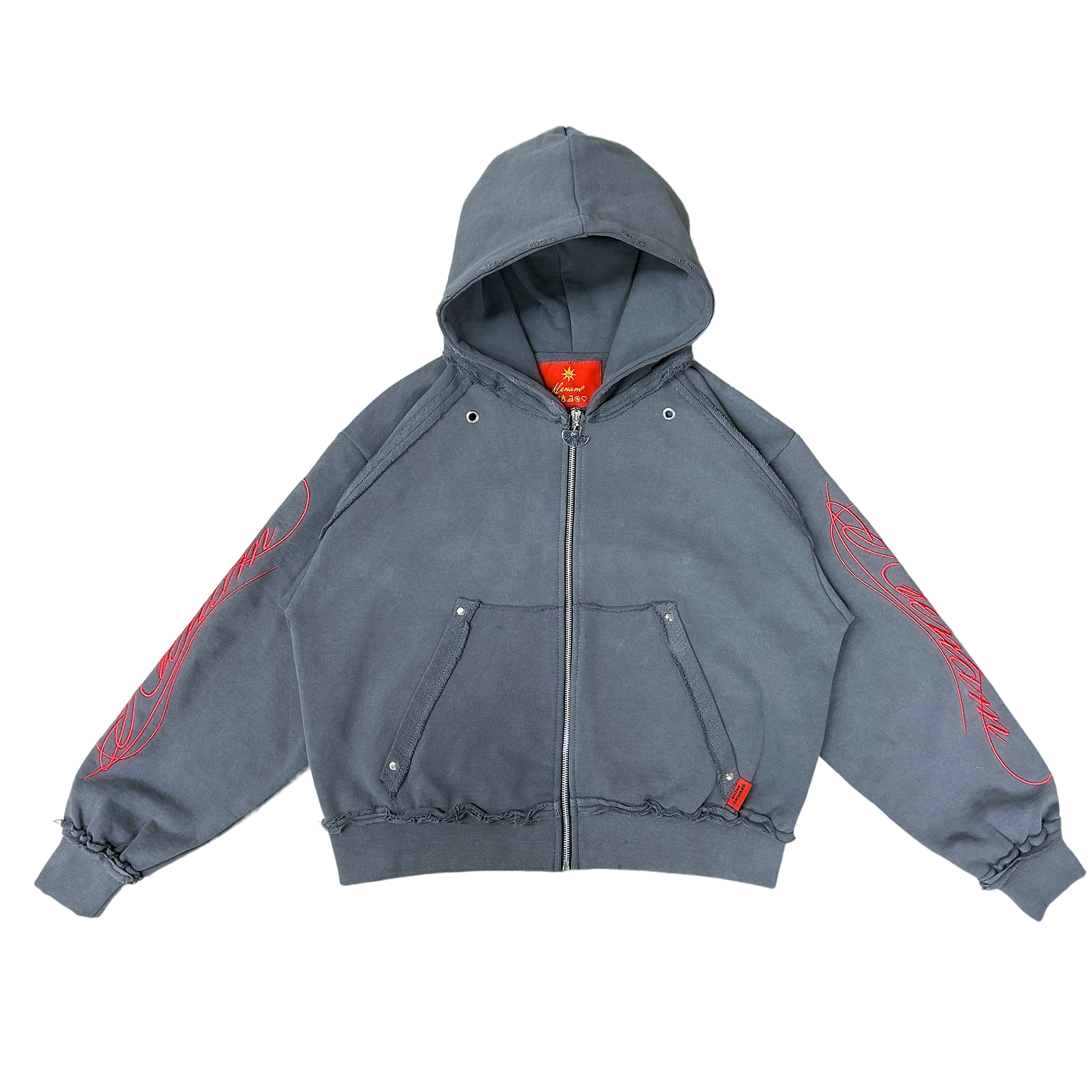 ASH GRAY ZIP-UP