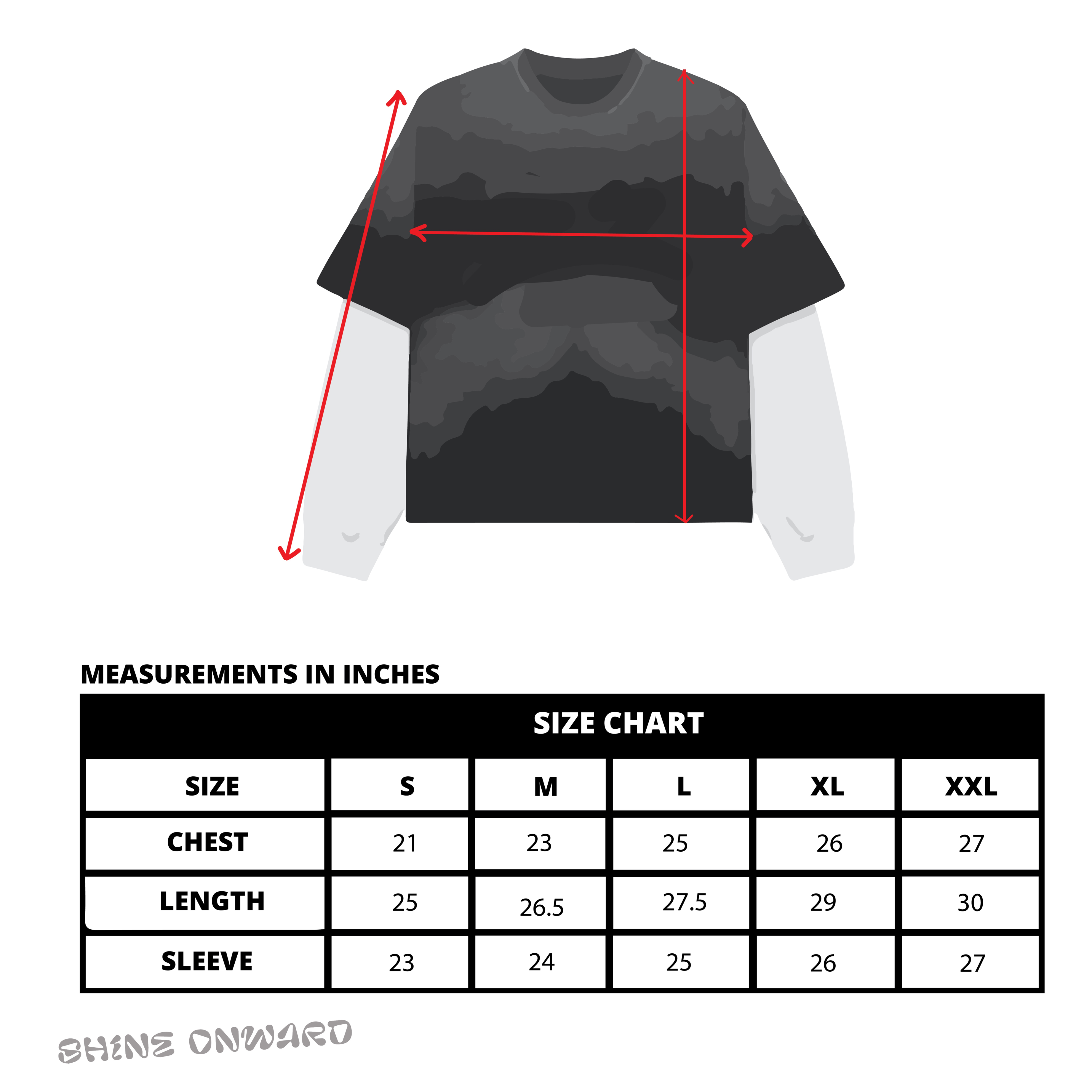 BLACK DOUBLE LAYER THERMAL LONG SLEEVE TEE
