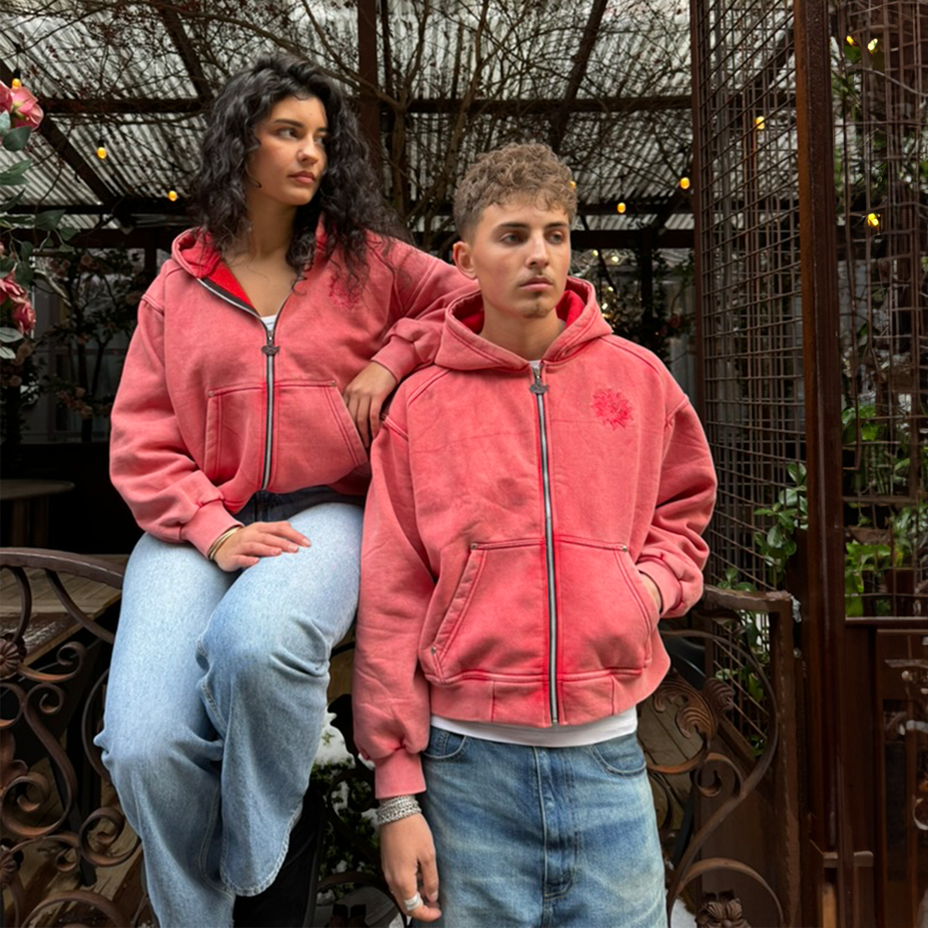 ROSE WASH ZIP-UP