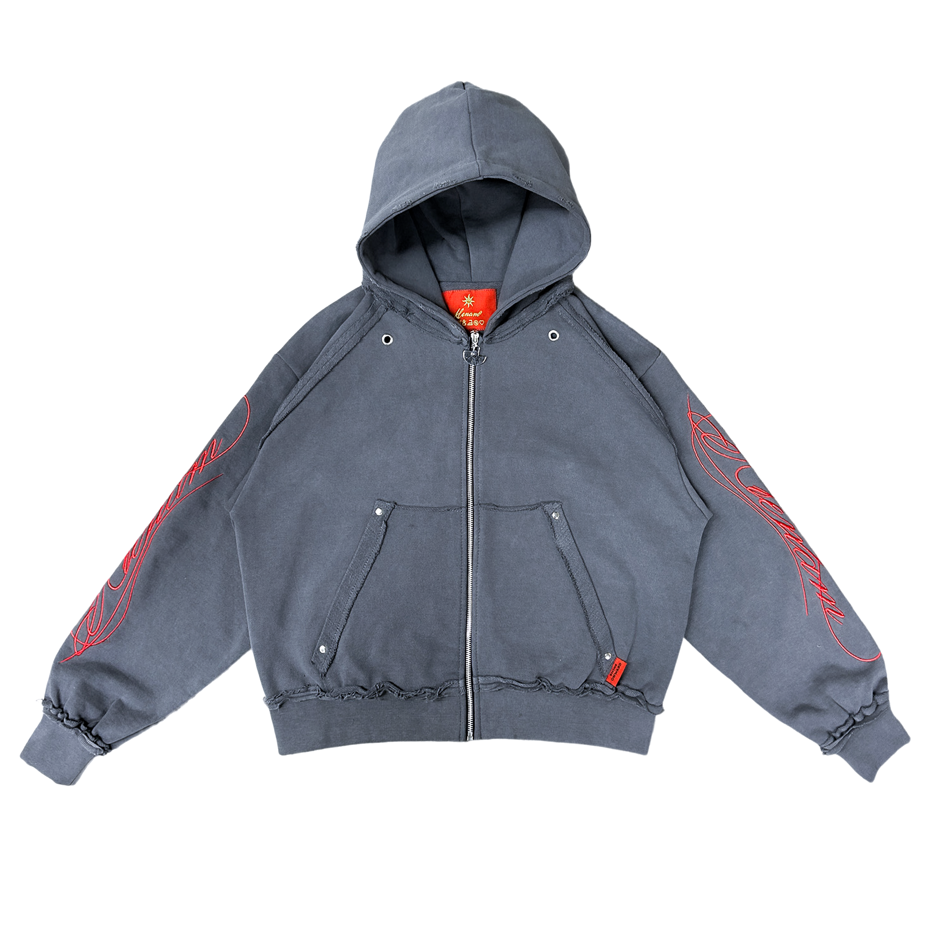 ASH GRAY ZIP-UP