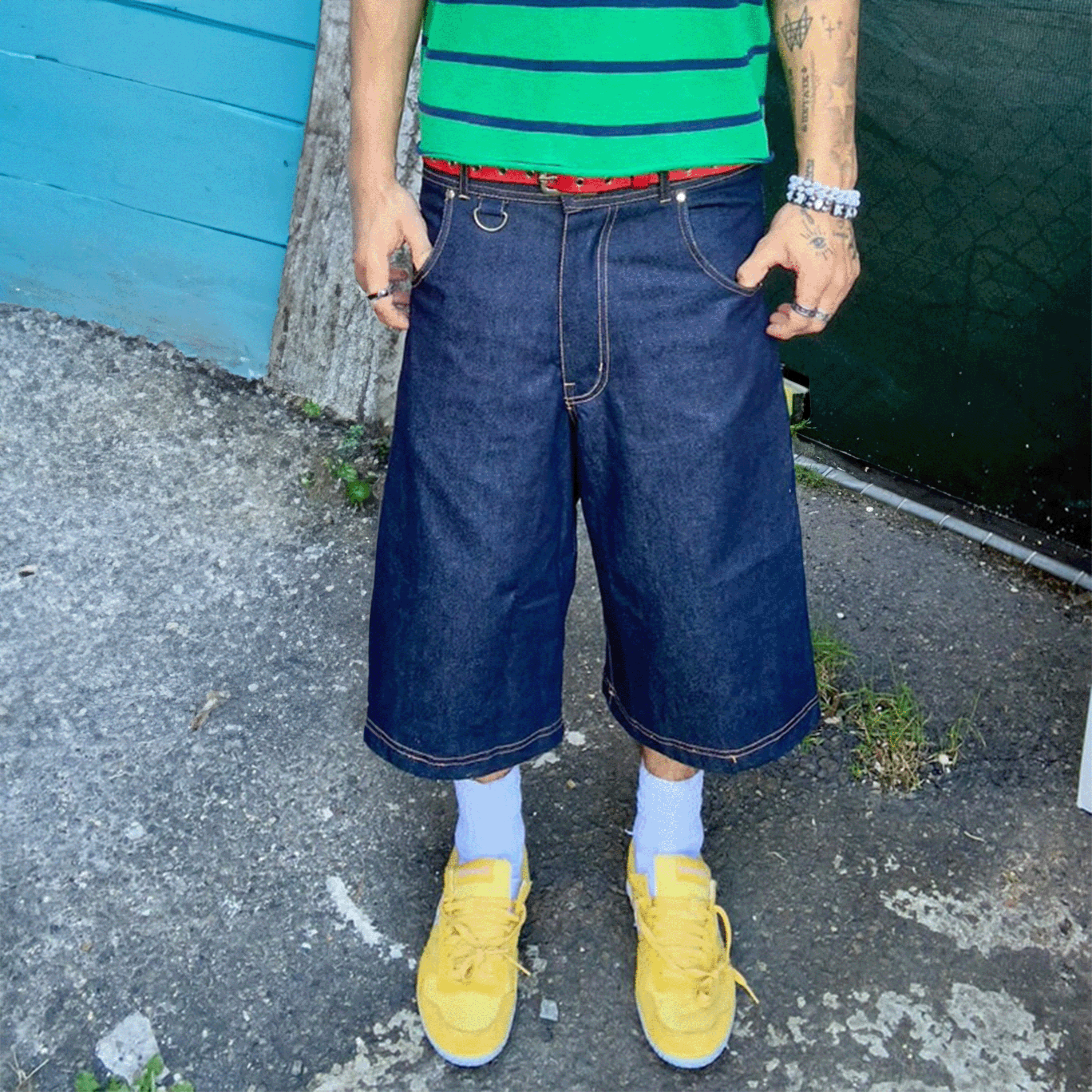 14oz Raw Indigo Denim Jorts
