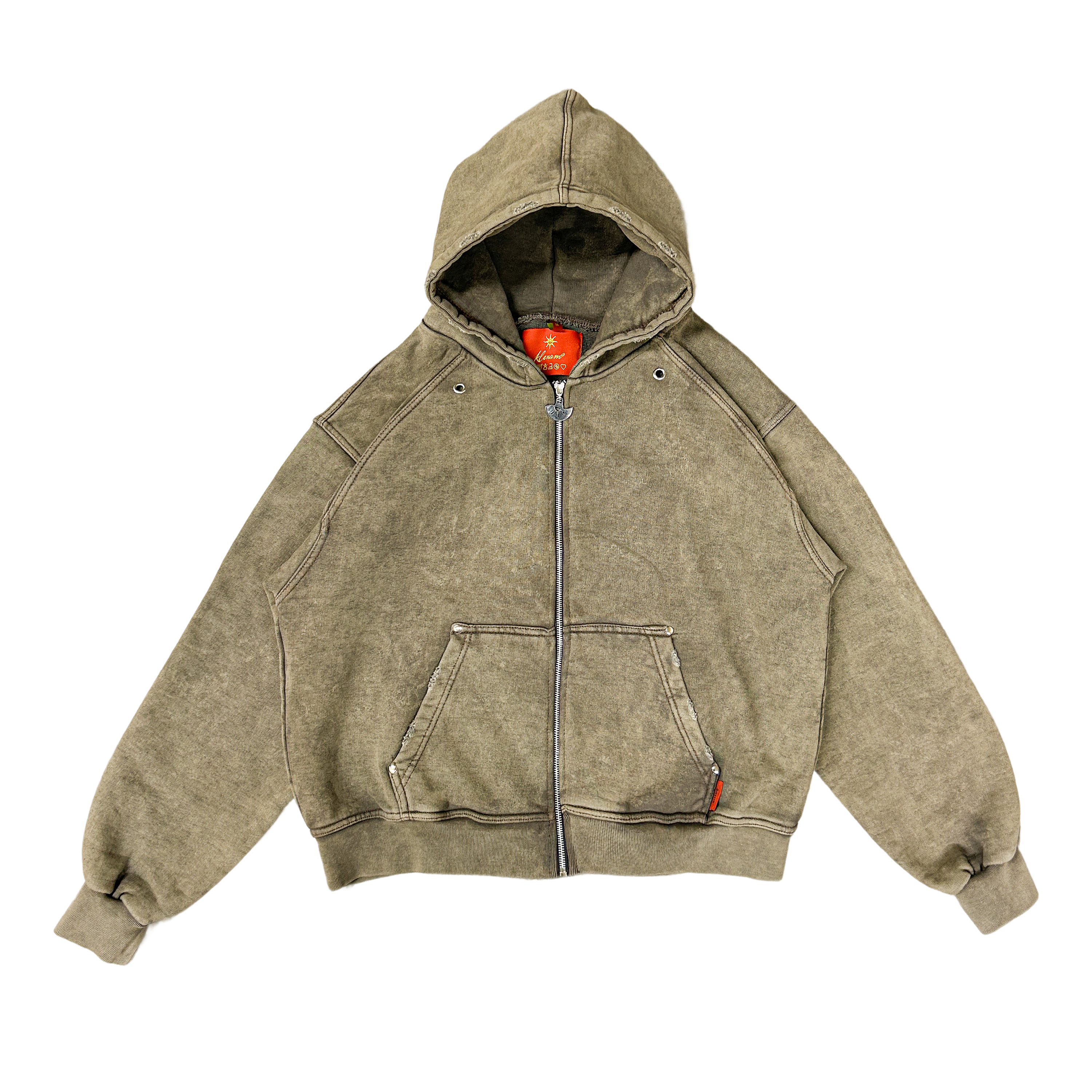 Vintage Olive Zip-UP