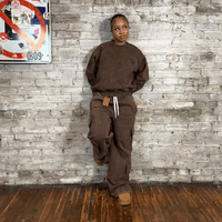MOCHA CARGO SWEATPANTS