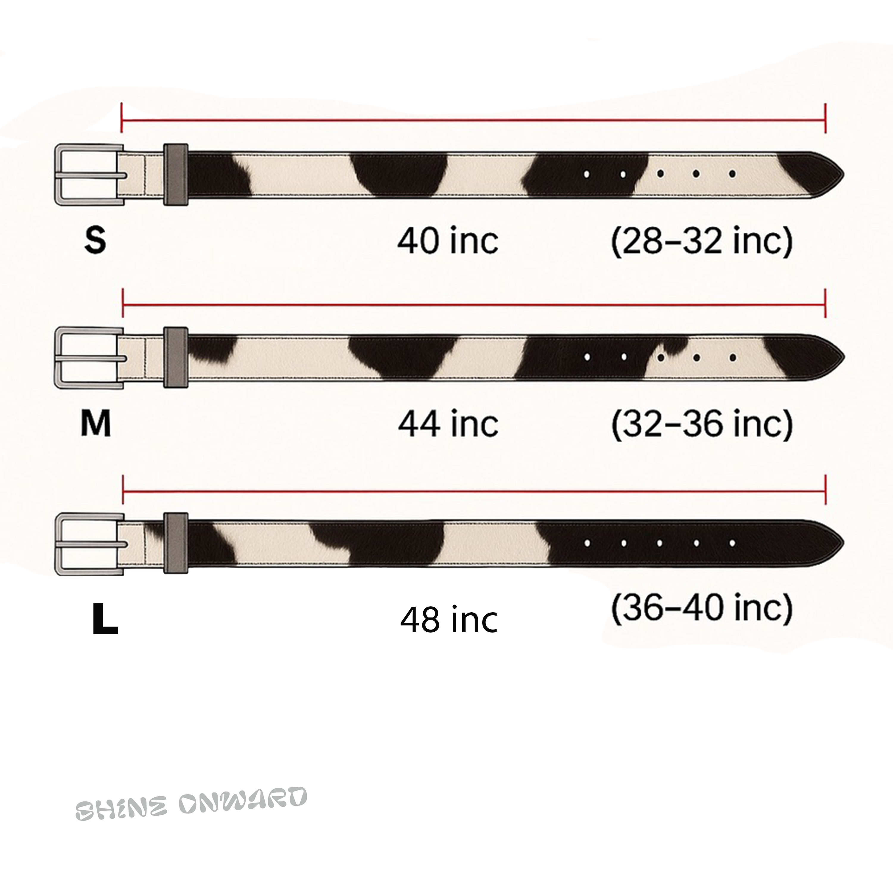 Authentic Cowhide Belt