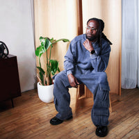 NAVY BLUE CARGO SWEATPANT